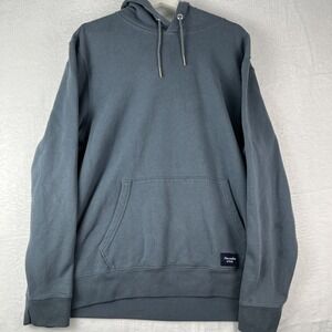 Abercrombie & Fitch Hoodie Men XL Navy Blue Fleece Hooded Casual Kangaroo Pocket